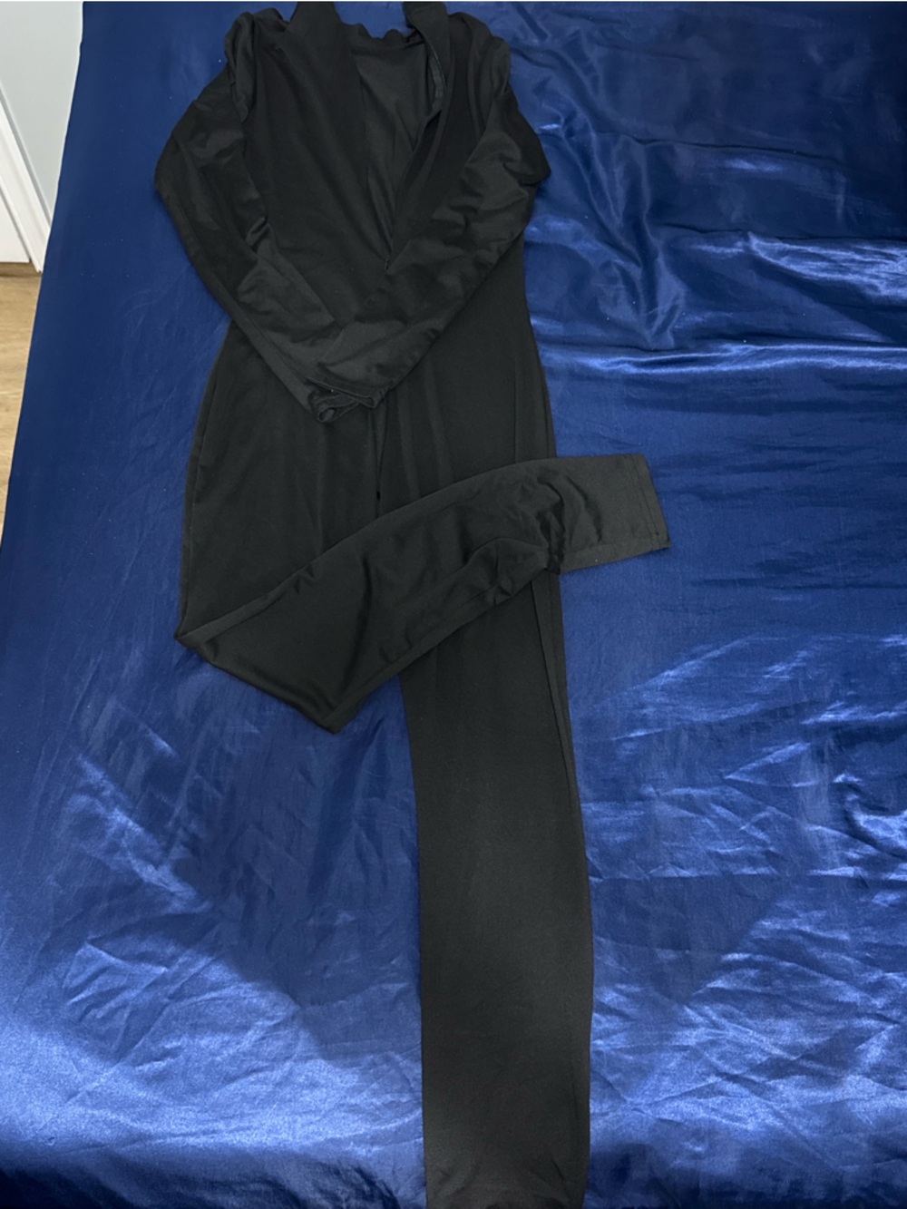 Black Full-Length Jumpsuit with zipper